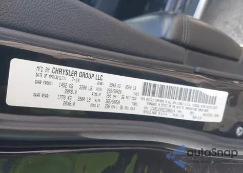 2014 Dodge Durango Limited from USA, damaged, VIN 1C4RDJDG5EC586614